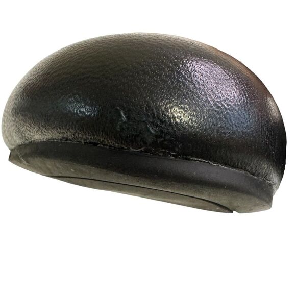 Black‎ Leather Ankle Boots with Gold Studded Heel Accent Booties - Picture 10 of 12